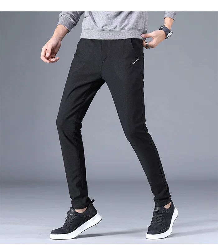 Jantour 2019 Весна Лето Новые повседневные брюки мужские хлопковые Slim Fit чиносы модные брюки Мужская брендовая одежда плюс размер 28-36-38