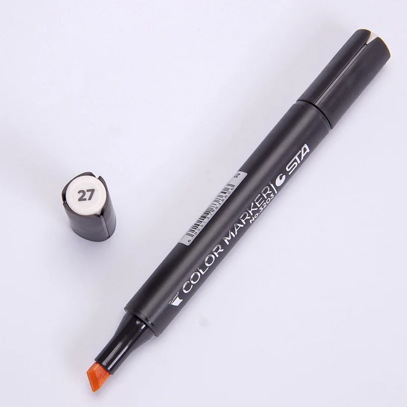 STA 1 шт. красочные художественные маркеры с двойной головкой Маркер ручки на основе чернил Рисование художественная живопись граффити ручка DIY Пишущие принадлежности - Цвет: STA3203-027