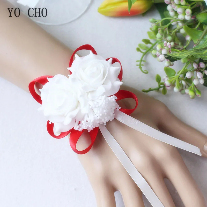 wrist corsage bracelet band bridesmaids flowers (97)