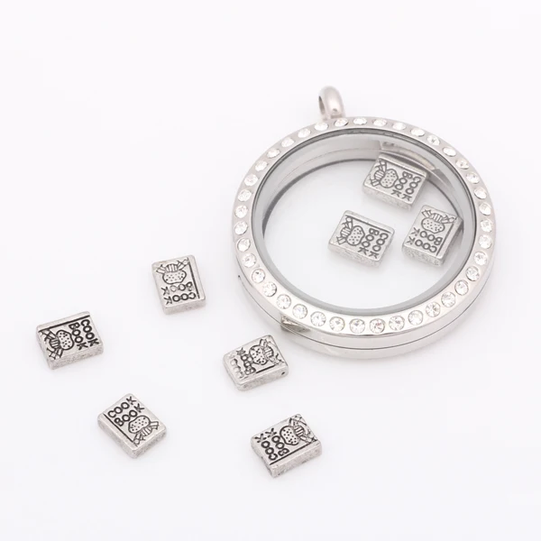 

2017 Hot Sale Pendants For Jewelry Cook Book Floating Locket Charm Fits Lockets