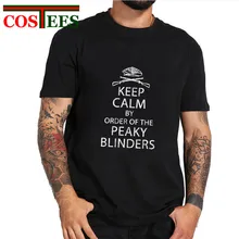 2019 Vintage Keep Calm por orden de los Peaky Blinders camiseta hombres ropa de marca personalizada de manga corta Thomas Shelby Bros camiseta Retro