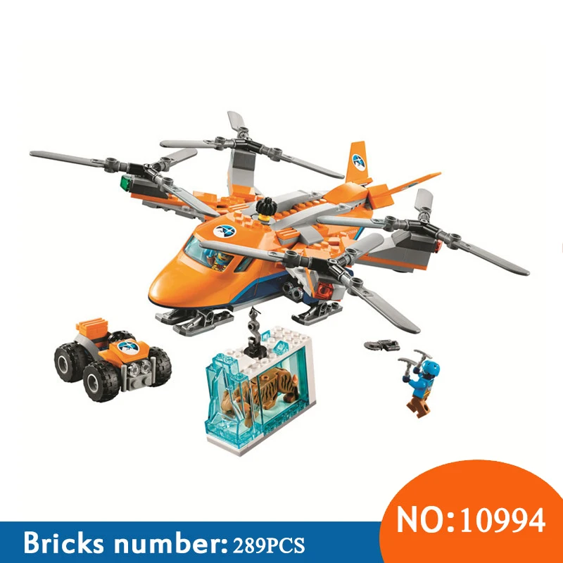 

Bela 10994 City Arctic Air Transport Helicopter Model Building Block Bricks Compatible With 60193 Toys For Children