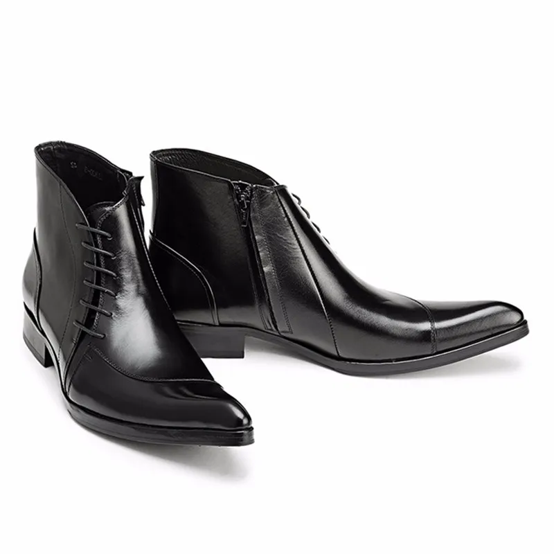 Christia Bella/ковбойские мужские ботинки из натуральной кожи; ботильоны на шнуровке; Модные Мужские модельные туфли для свадебной вечеринки; деловые туфли-оксфорды