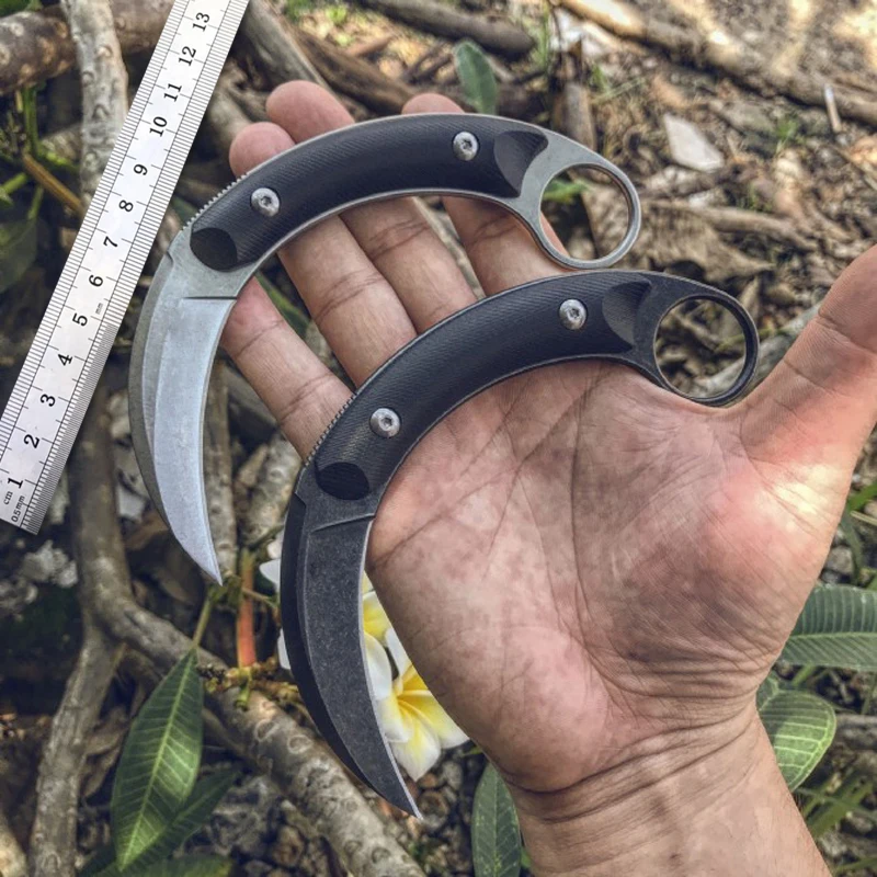 

Small Tactical Knife High Quality Custom Full Tang Outdoor Hunting Fixed Knives,440C Steel G10 Handle Camping Survival Knife
