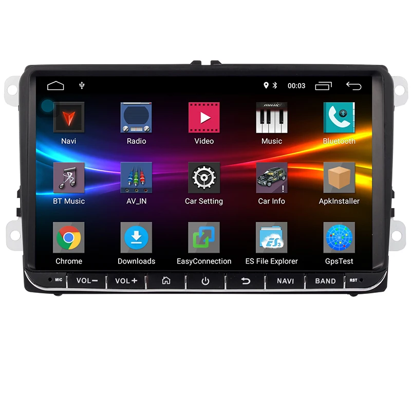 " vw android 9,0 автомобильный dvd gps навигатор для Volkswagen GOLF5 Golf6 POLO PASSAT B5 B6 JETTA TIGUAN Радио руль BT