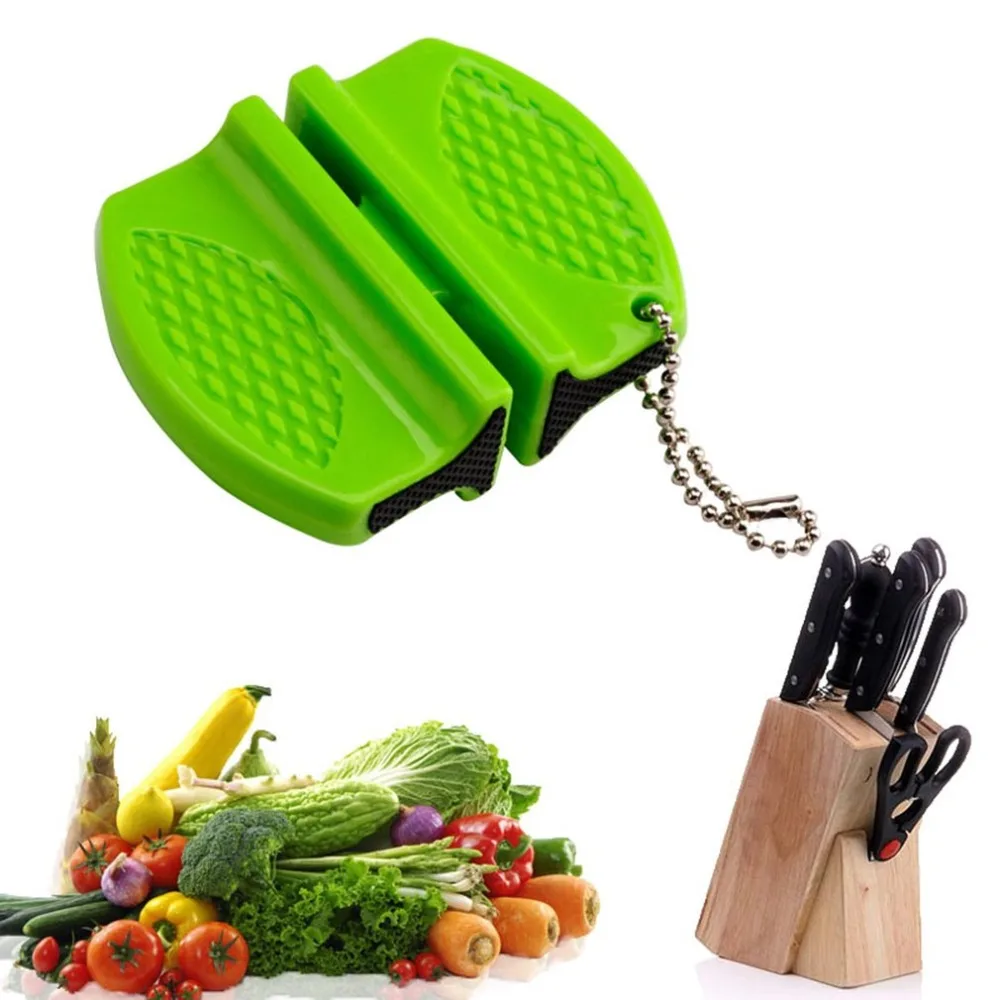 Mini Knife Sharpener Non Slip Ceramic Rod Tungsten Steel Camp Kitchen