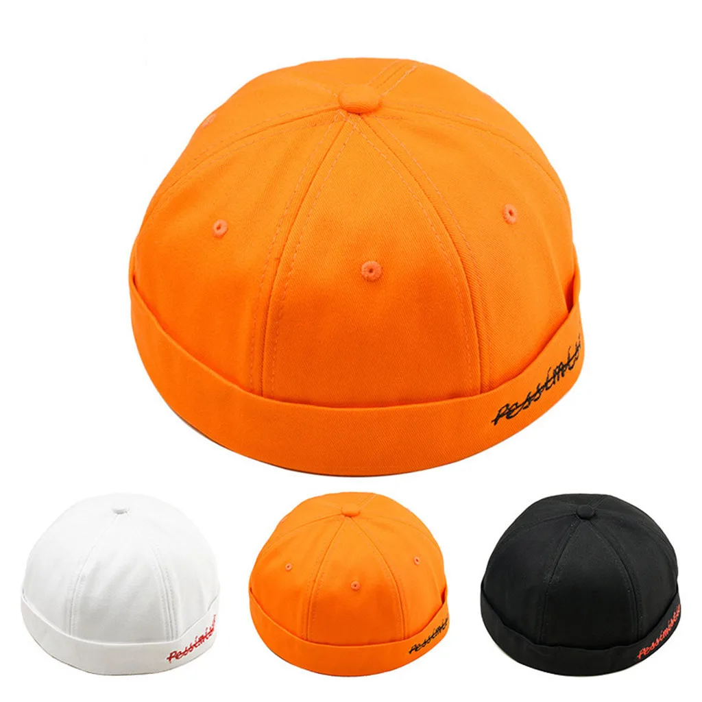 Feitong Women hat Men Women Hat Cap Casual Docker Sailor Mechanic Brimless Solid Color