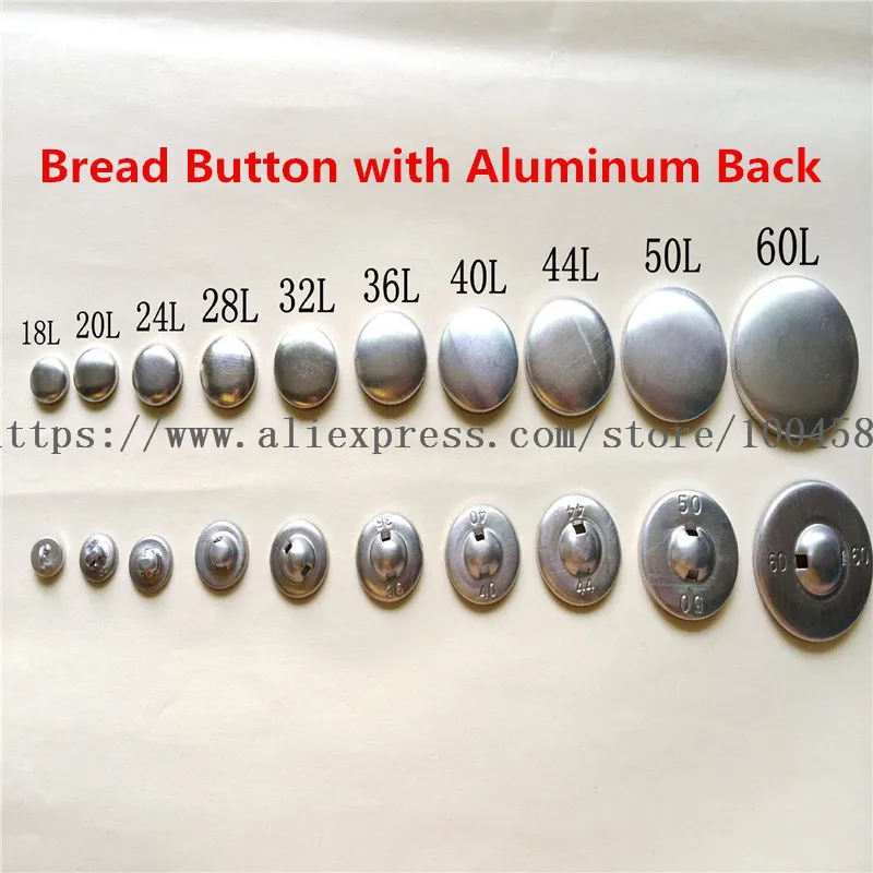 

100set Metal Fabric Self Cloth Covered Button Component DIY Handmade Fabric Covered Button with Shank Back 16L-80L