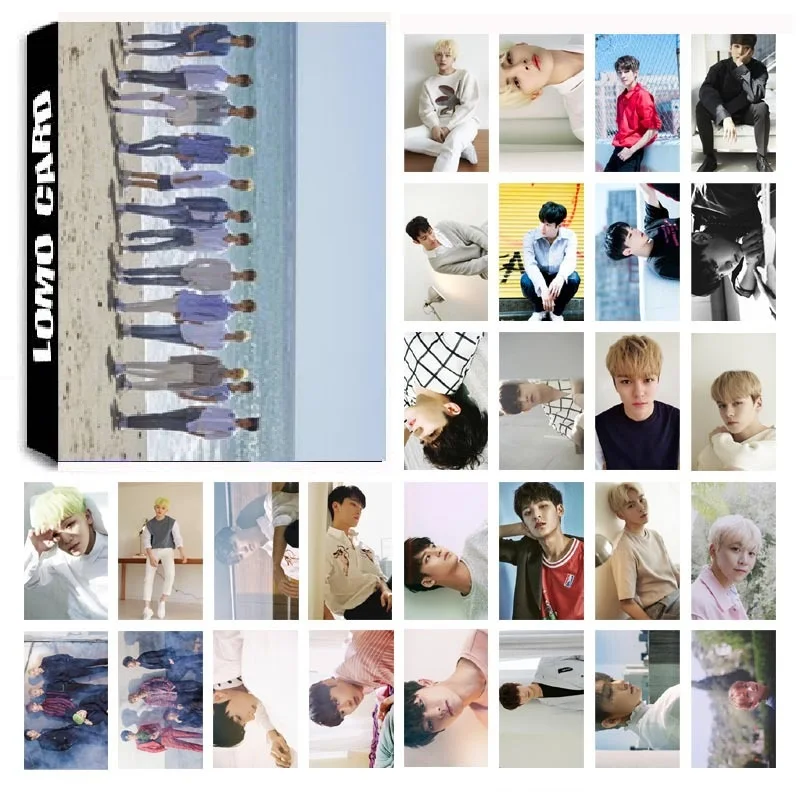 

Sale 30Pcs/set KPOP Seventeen 02 Team Don't Wanna Cry Album Photo Card PVC Cards Self Made LOMO Card Photocard