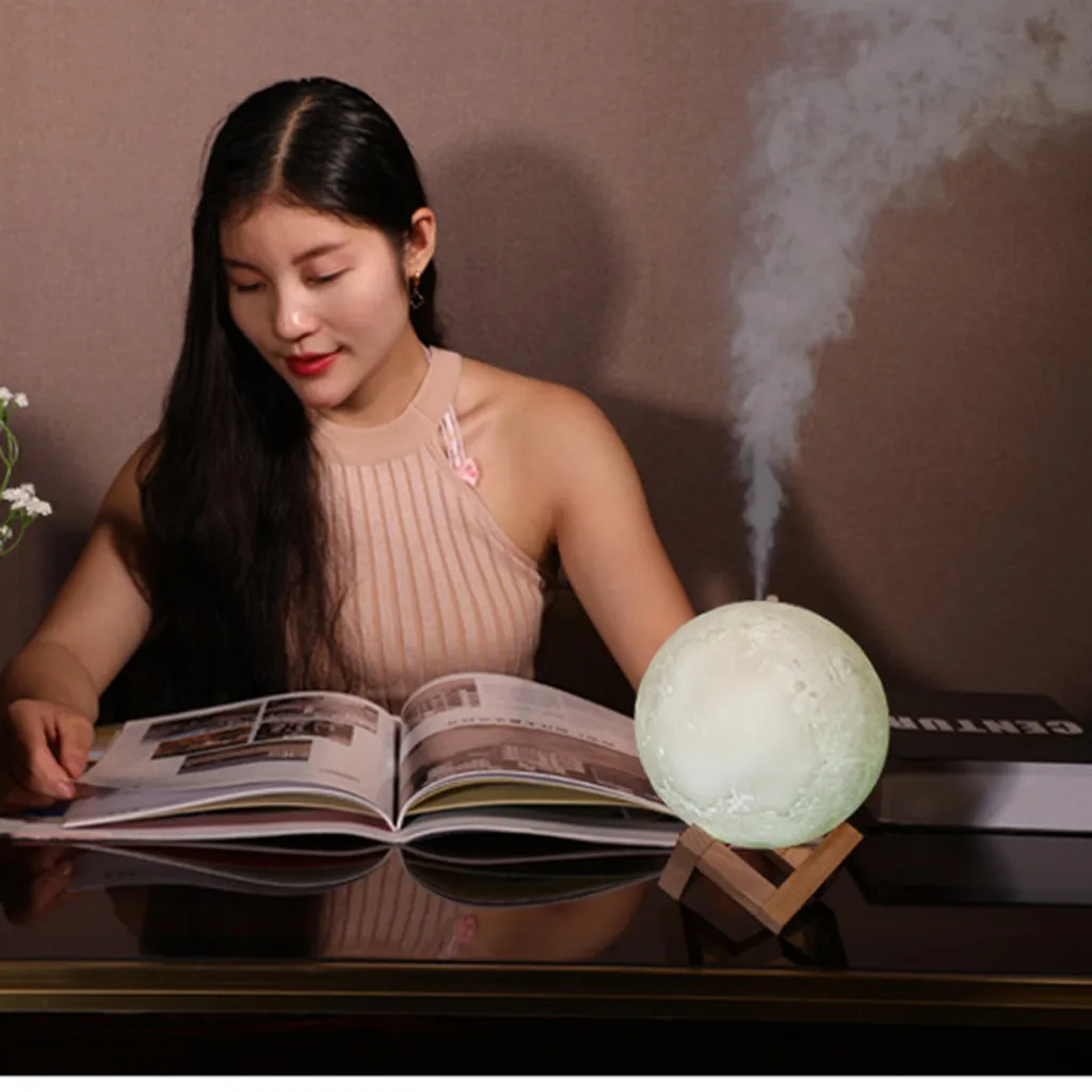 880ML Round Quemador Incienso Portable Mini Home USB Humidifier Purifier Atomizer Air Diffuser Room Aromatherapy | Дом и сад