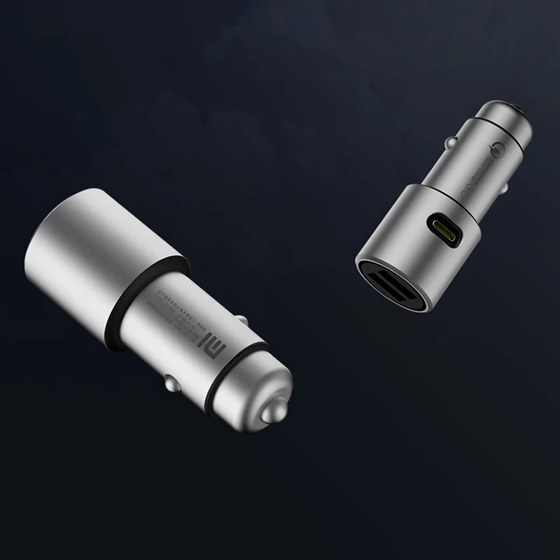 Автомобильное зарядное устройство Xiaomi Mi QC3.0 X2 с двумя USB портами металлический