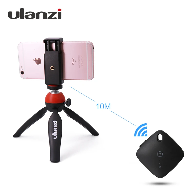 Ulanzi Mini Protable Desktop Tripod with Bluetooth Remote Control for iPhone Samsung Smartphone Vlogger Youtube Livingstream | Электроника