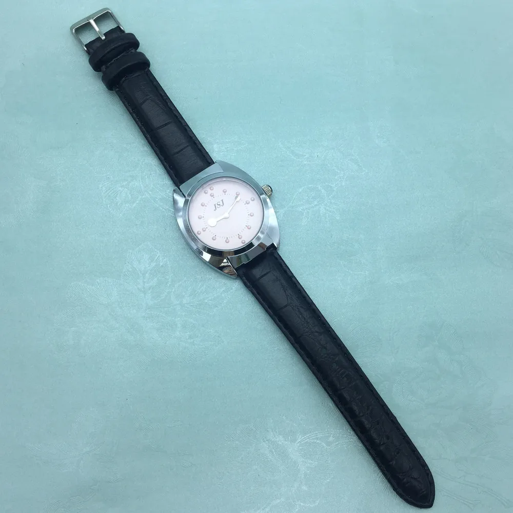 Тактильные часы для слепых людей с кожаным ремешком розовый циферблат|watch for|watch for