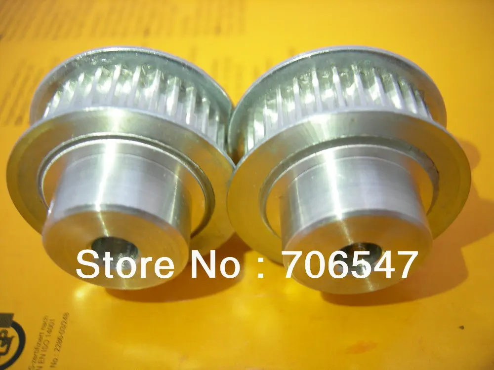 

Free Shipping 2 Pcs 16T5-10 Aluminum Timing Belt Pulley And 2m PU T5-10 Open Timing Belt