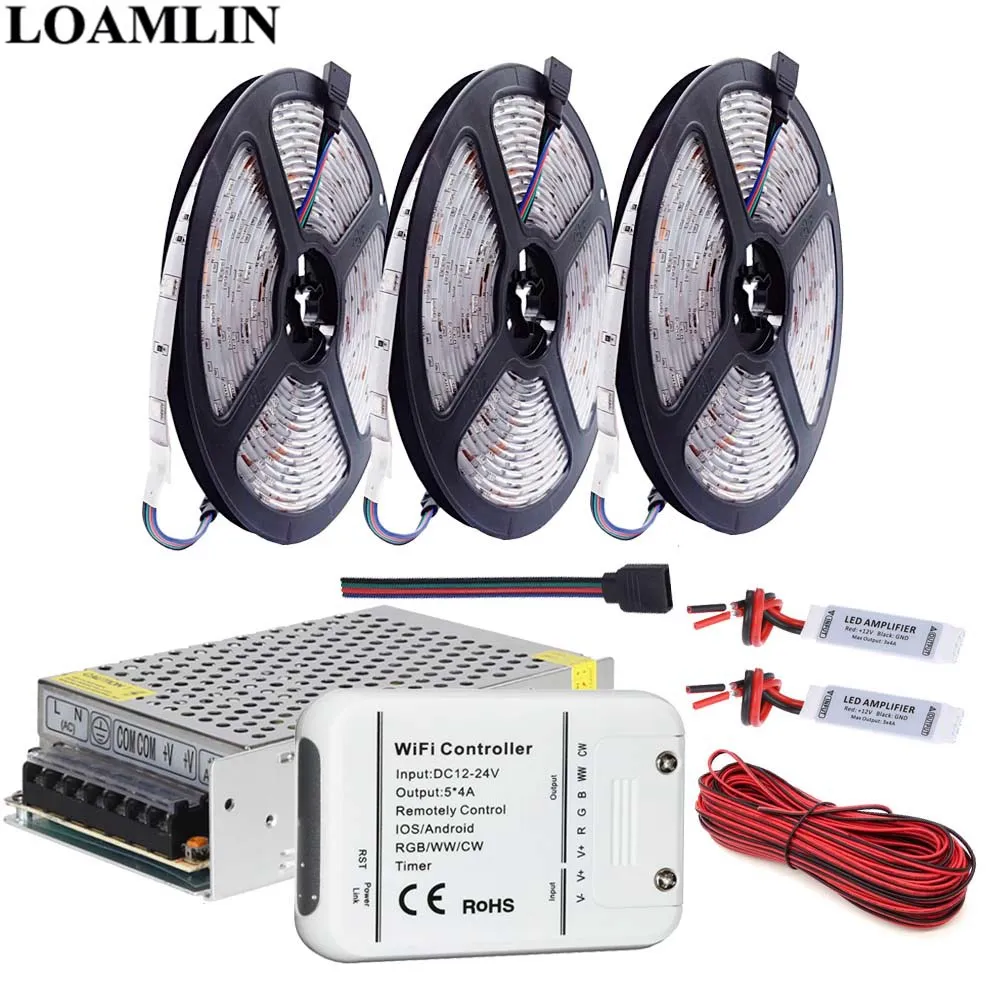 Светодиодная лента RGB гибкий светильник 30 светодиодов/м 50SMD 5 каналов Wi