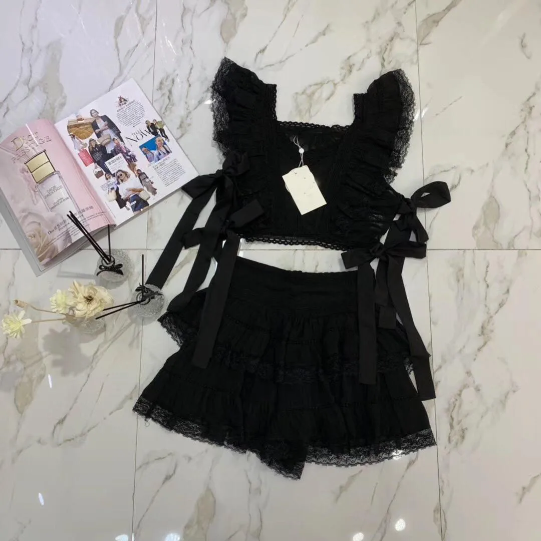 

sexy summer suits women bow tops blouse + shorts 2 color rmsx 4.21