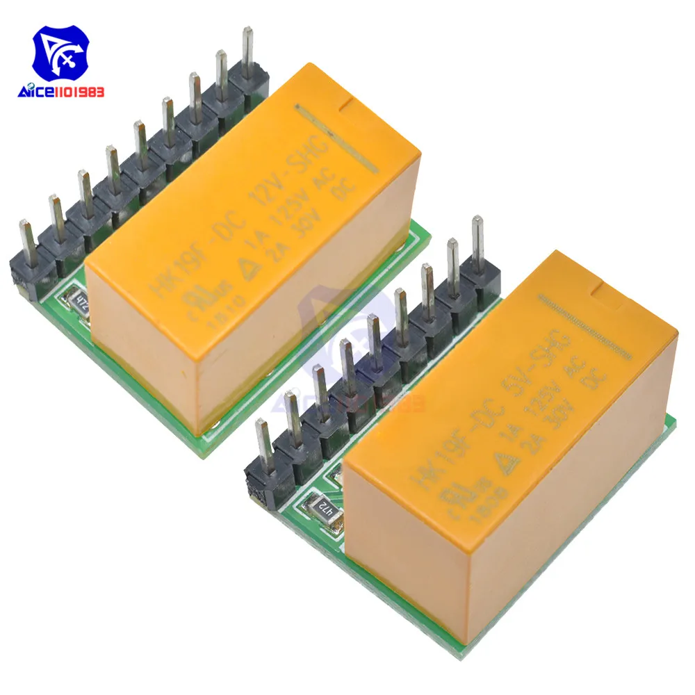 

DC 5V / 12V DPDT Relay Module 1 Channel DPDT Anti-polarity Switch Double-Throw Relay Module Board for Arduino UNO Motor Toy