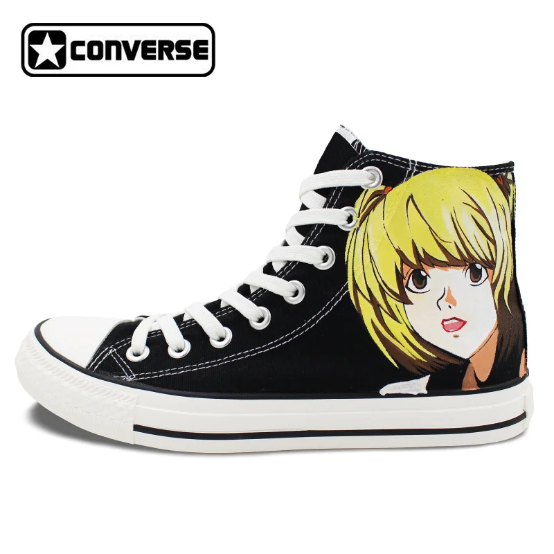 Prix pour Converse Chuck Taylor Anime Chaussures Death Note Design Peint À La Main Chaussures Hommes Femmes Sneakers High Top Planche À Roulettes Chaussures Cosplay Prix pour Converse Chuck Taylor Anime Chaussures Death Note Design Peint À La Main Chaussures Hommes Femmes Sneakers High Top Planche À Roulettes Chaussures Cosplay