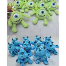 Monsters University Mike Wazowski Sulley plush toy key bag charms