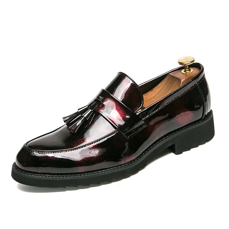 Крутая Дизайнерская обувь; Мужская разноцветная обувь с бахромой; Роскошная брендовая камуфляжная итальянская официальная обувь; вечерние мокасины; homme; обувь на плоской подошве