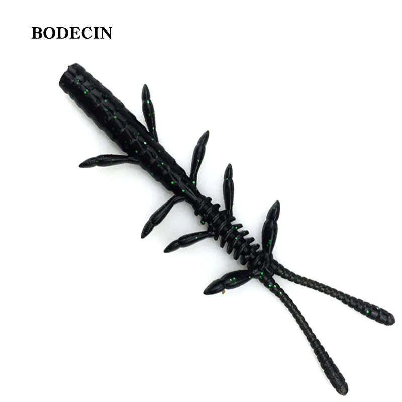 8pcs Fishing Lure Soft Silicone Worm Carp Artificial Baits 8.5cm 2g Black Fish Lures smell Simulation Sea Fake Swim Bait Bass (5)