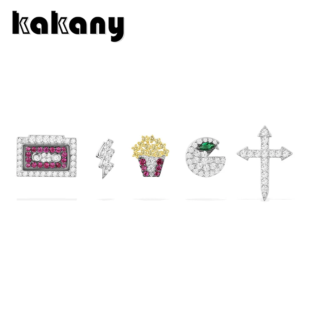 

KAKANY original 1:1 high quality 925 sterling silver 'LOVE 80S' earrings combination European fashion women's fashion accessorie