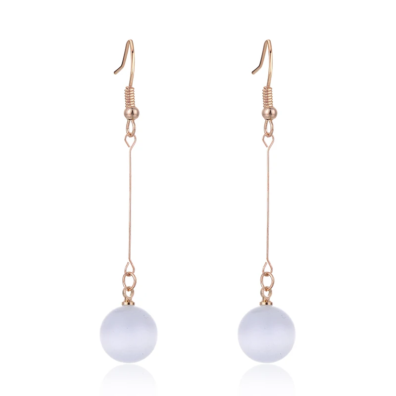 

SUKI Sretes de Mujer Hanging Cat Eye Stone Water Drop Bride Earrings Long Jewelry for Fashion Girls Mother Ladies Dangle Earring