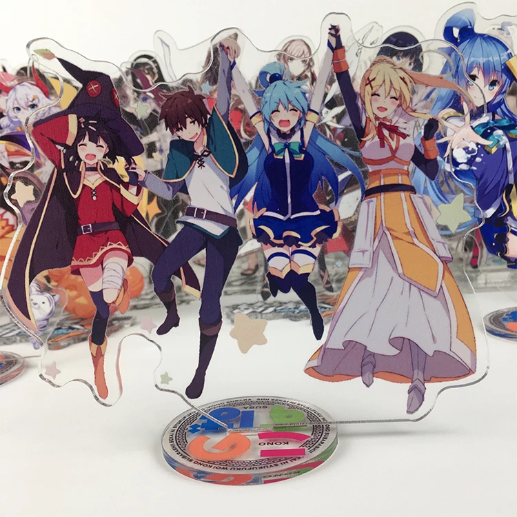 Аниме Kono Subarashii Sekai ni Shukufuku wo! Akua блузка Megumin фигурка на акриловой подставке игрушка