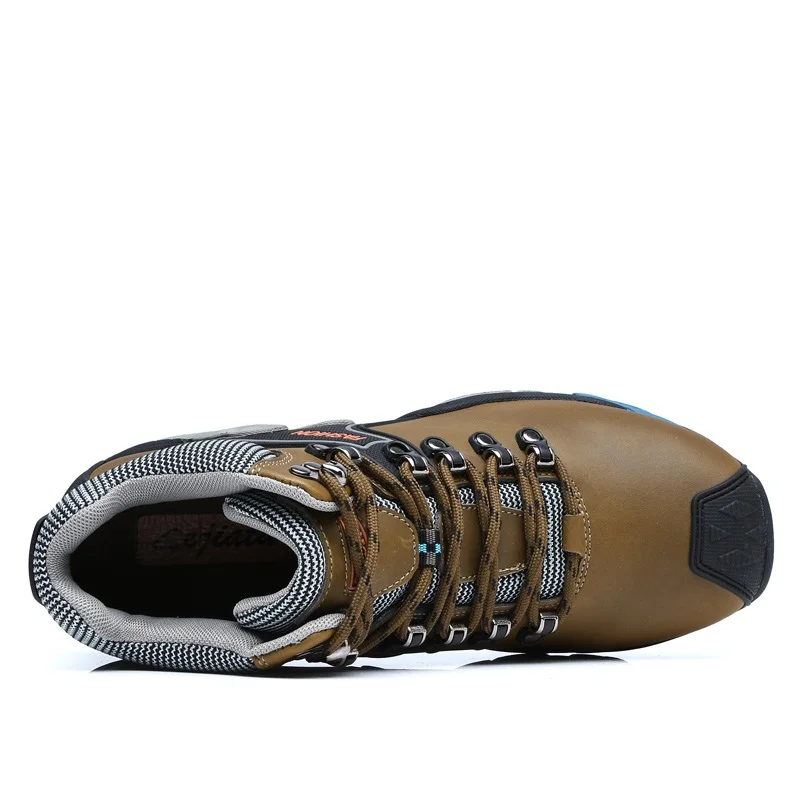 Большие размеры 38-46, мужские зимние ботильоны из натуральной кожи уличные кроссовки, мужские зимние теплые ботинки плюшевые мужские ботинки с высоким берцем на шнуровке