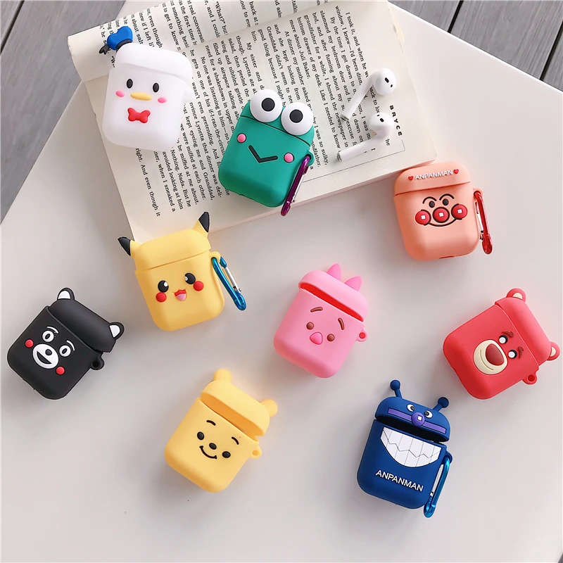 Cute Cartoon Soft Silicone Case For Apple Airpod Shockproof Cover For Apple AirPods Earphone Cases Cover Air Pods Protector Case