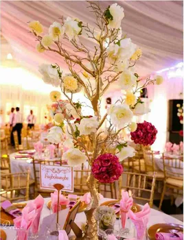 

big elegant fashion Large table top plastics flower stands centerpieces for weddings