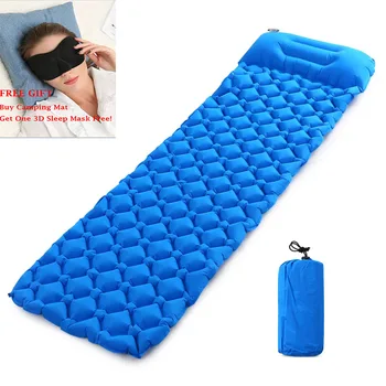 

Camping Mat Inflatable Sleeping Pad Moistureproof Air Mattress Portable Bed Outdoor Beach Mattress with Pillow inflatable bed