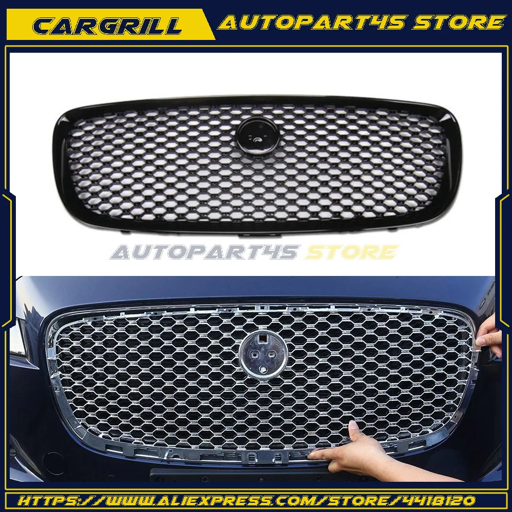 1 pcs Fit For Jaguar F-Pace X761 16-18 Black Front Bumper Kidney Grill Grille Mesh