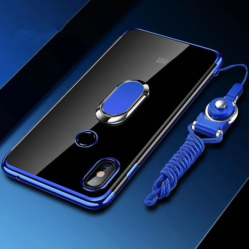 

For Xiaomi Mi Max 3 Case Luxury Slim Fit magnetic car holder Soft Silicon plating Frame Shockproof soft Cover For Xiaomi Mi Max3