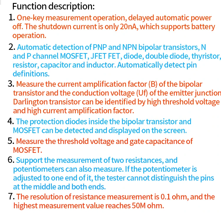 Color Screen Display Digital Resistance Inductance Capacitance Meter Multi functional M328 Transistor Tester