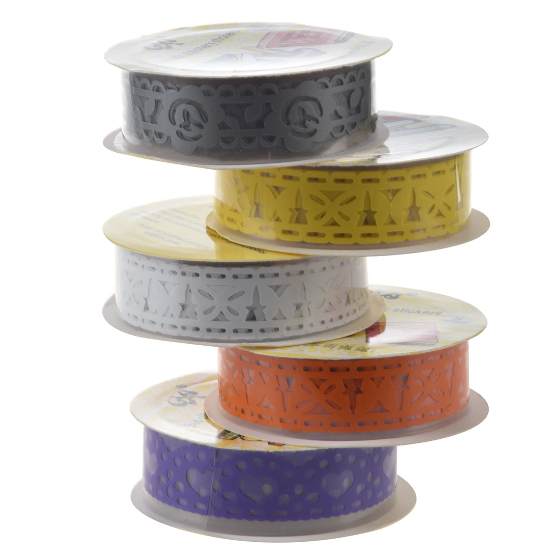 5pcs Decorative Sticky Adhesive Lace Tape for DIY Craftin Ribbons from