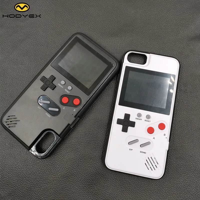 

Full Color display GameBoy case for iphone 6 6s 7 8 plus Game boy Tetris Game chargeable Cover For iphone X XS XS MAX Case funda