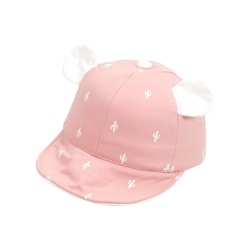 Cactus Cute Baby Baseball Caps Cotton Toddler Caps With Ears Spring Autumn Outdoor Sun Visor Cap Hat 6-24M Baby Girls Clothing (2)