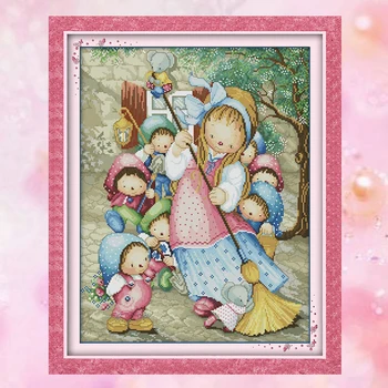 

JoySunday crossstitch kit set Snow White orincess girl DMC14CT11CTcotton needlework bedroom baby room bedroom baby room painting
