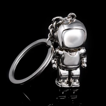 

10PCS Novelty Trinket Charm Alloy Space Robot Key Chains Ring Holder Unisex Car Keyfobs llavero Creative Accessories Gift J005