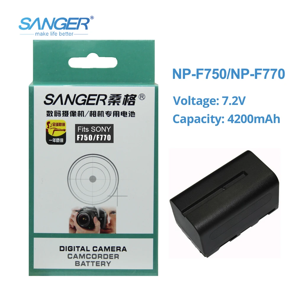 SANGER NP-F750 NP-F770 батарея для цифровой камеры перезаряжаемая сменная батарея для sony CCD-TR917 TR940 TRV101 TRV215 TRV25 TRV36