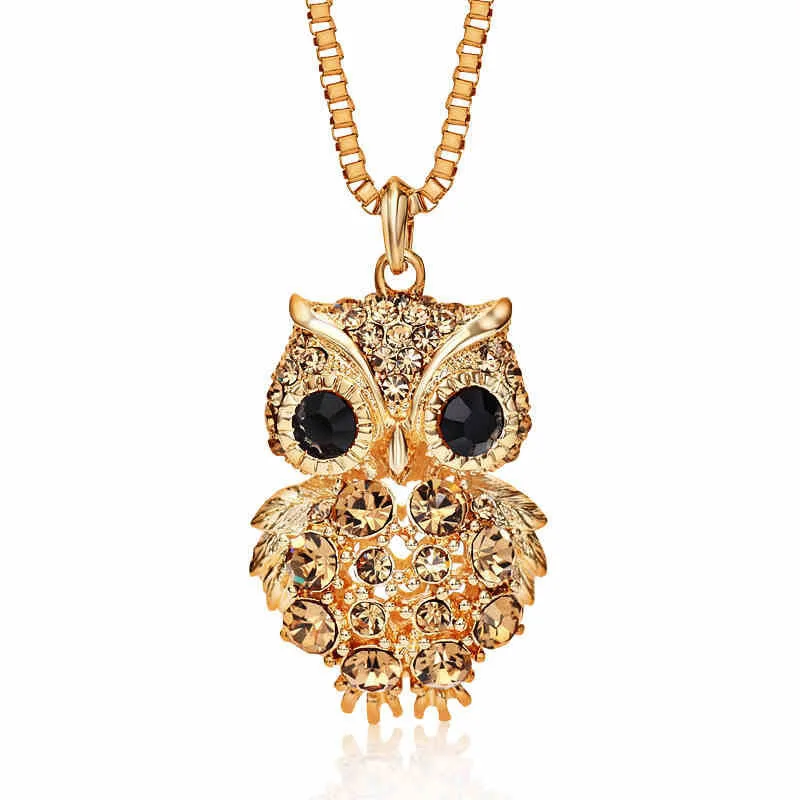 Crystals From font b Swarovski b font Jewelry Large font b Owl b font Pendant Classic