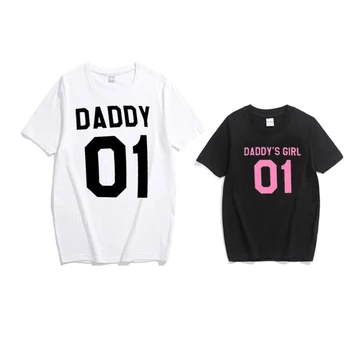 

New 2019 Family Matching Outfits Family Look DADDY & DADDY'S GIRL Pattern Family T Shirts Outerwear Father Daughter Clothes