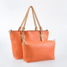 2016 Luxury Designer Shoulder Bags Women Ostrich Leather Handbags Famous Brand Ladies Composite Crossbody Bag Bolsa Feminina
