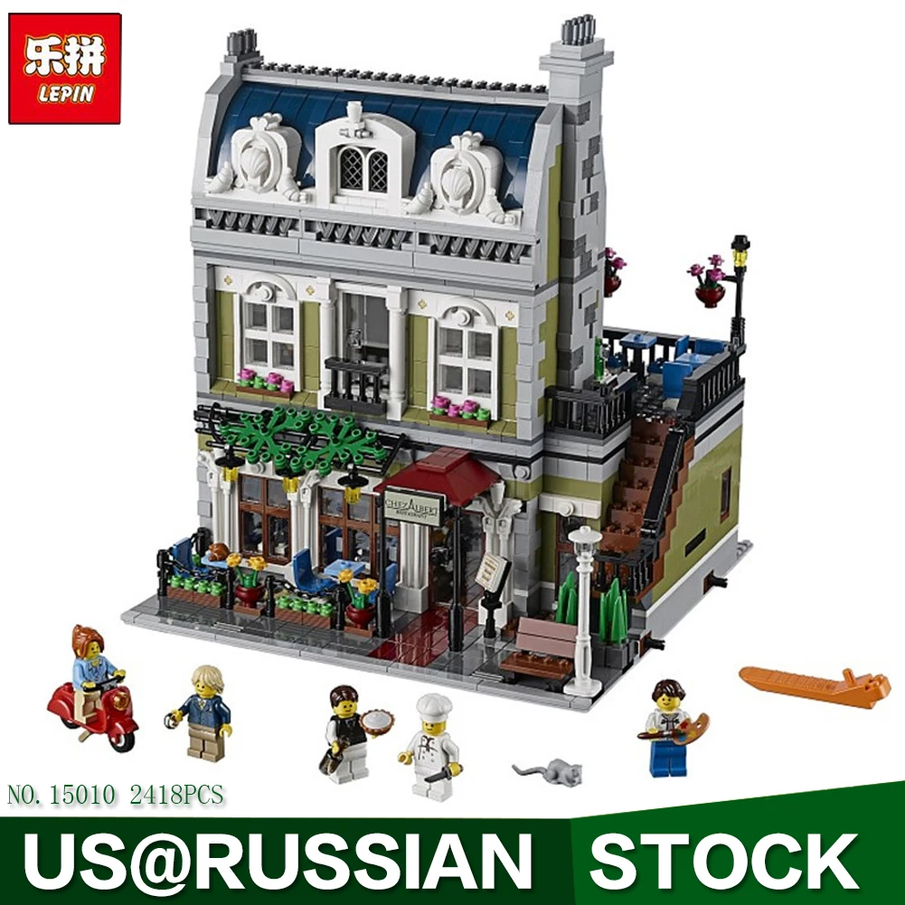 

Lepin 15010 Creator Expert City Street Parisian Restaurant Model Building Kits Blocks Toy