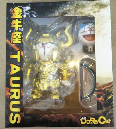 

Doraemon Cos Gold Saint Taurus Great Horn DoraCat Japan Classic Comic Anime Robot 10cm Action Figure
