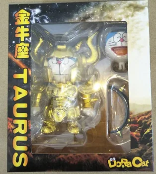 

Doraemon Cos Gold Saint Taurus Great Horn DoraCat Japan Classic Comic Anime Robot 10cm Action Figure