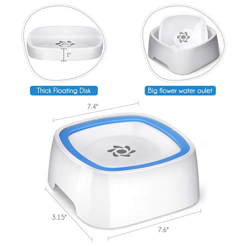 Миска для воды для собак, автомобильная, переносная, плавающая миска, анти-глотание, избегайте мокрого рта, миска для домашних животных, товары для домашних животных, сохраняющие свежесть воды