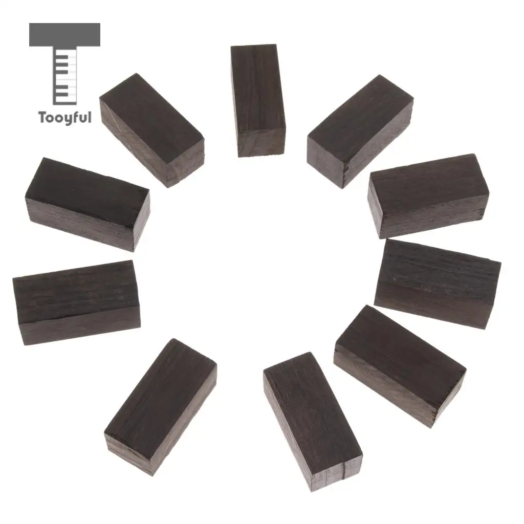 5pcs Blackwood Endpin/10pcs Square Wood Block For Violin Luthier Supply