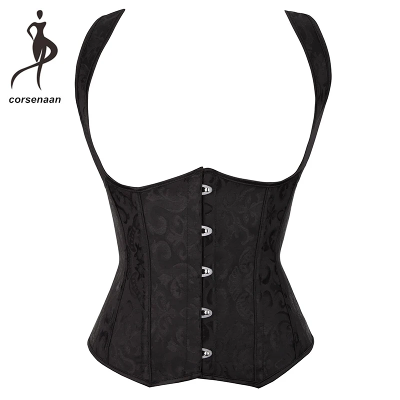 

Personality Straps Open Bust Corset Underbust Waist Cincher Shaper Women Vest Shapewear With G String 824#